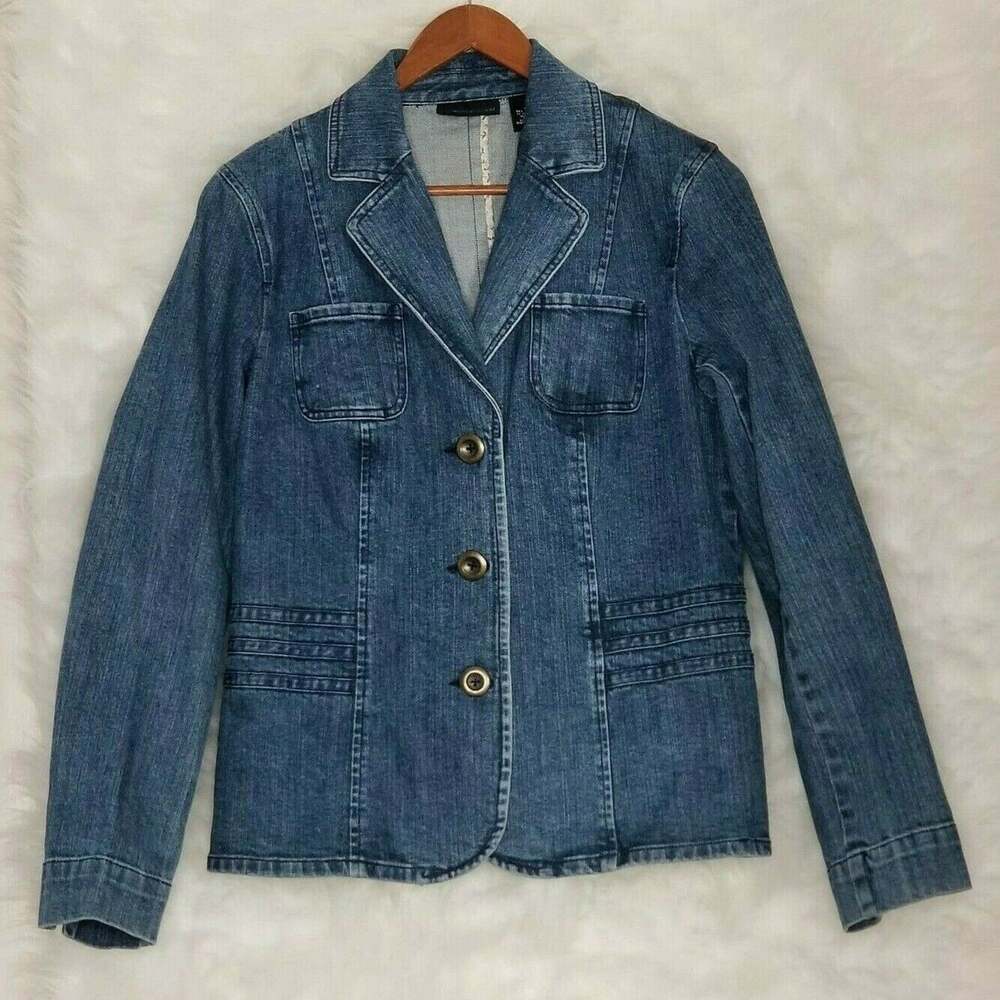 Relativity Button Down Jean Jacket - Size M - Picture 1 of 5